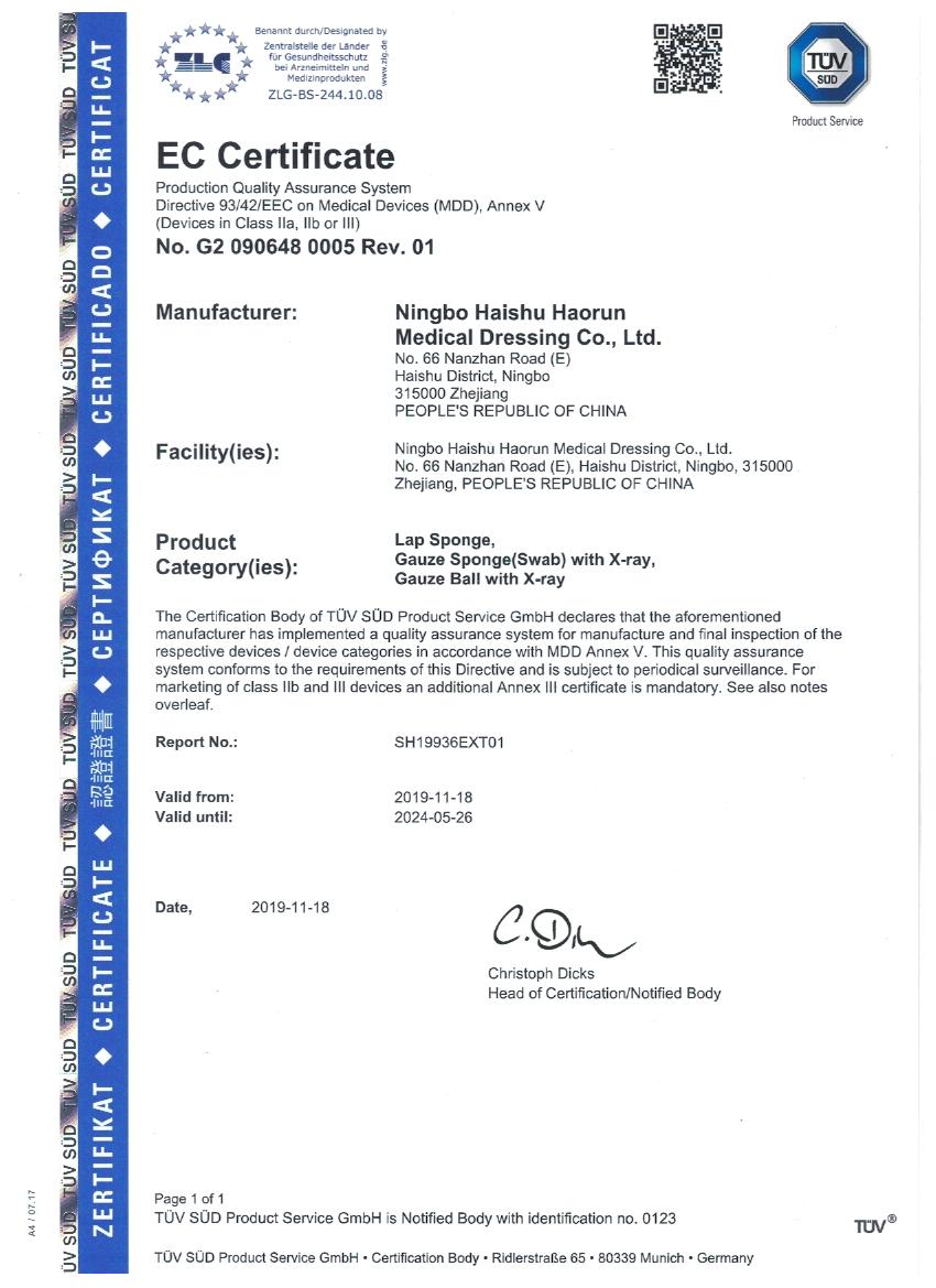 Haorun Medical приветства авторитетния одит на TÜV, определящ висок стандарт за качество при износ на медицински изделия с международни стандарти